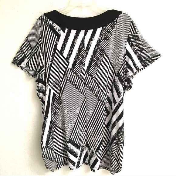 Avenue bead embellished notched V-neck blouse 22/24 - Picture 4 of 8